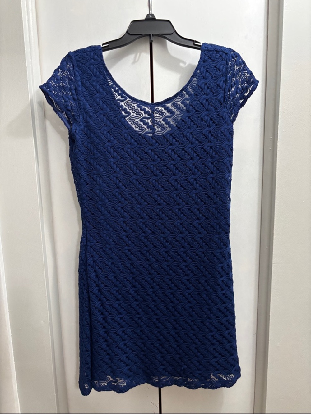 Apt. 9 Royal Blue Lace Cap-Sleeve Mini Dress